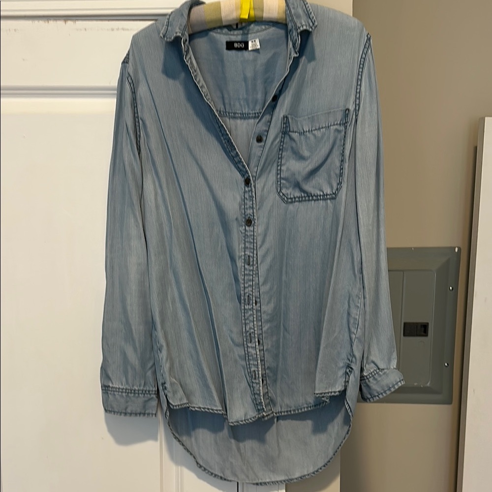 BDG Blue Button-Up Shirt